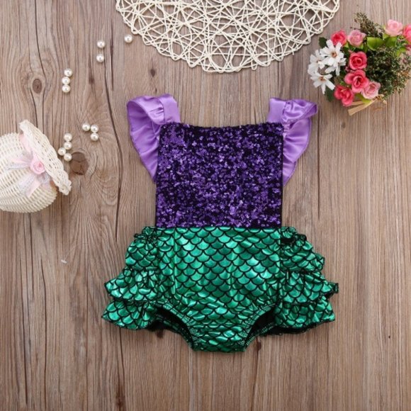 Other - Mermaid outfit baby girl girls cute green purple